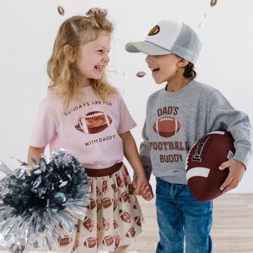 Sweet Wink Dad's Football Buddy Sweatshirt In Gray