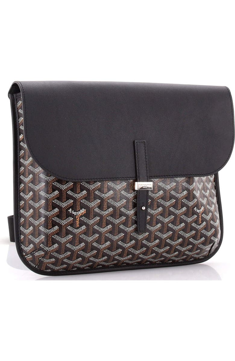 Pre-Owned Goyard Coursier Messenger Bag Coated Canvas and Leather, Alternate, color, Black