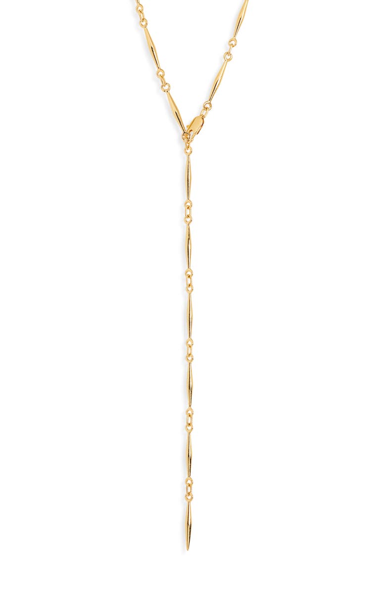 TOM FORD Arrow Lariat Necklace, Main, color, Vintage Gold