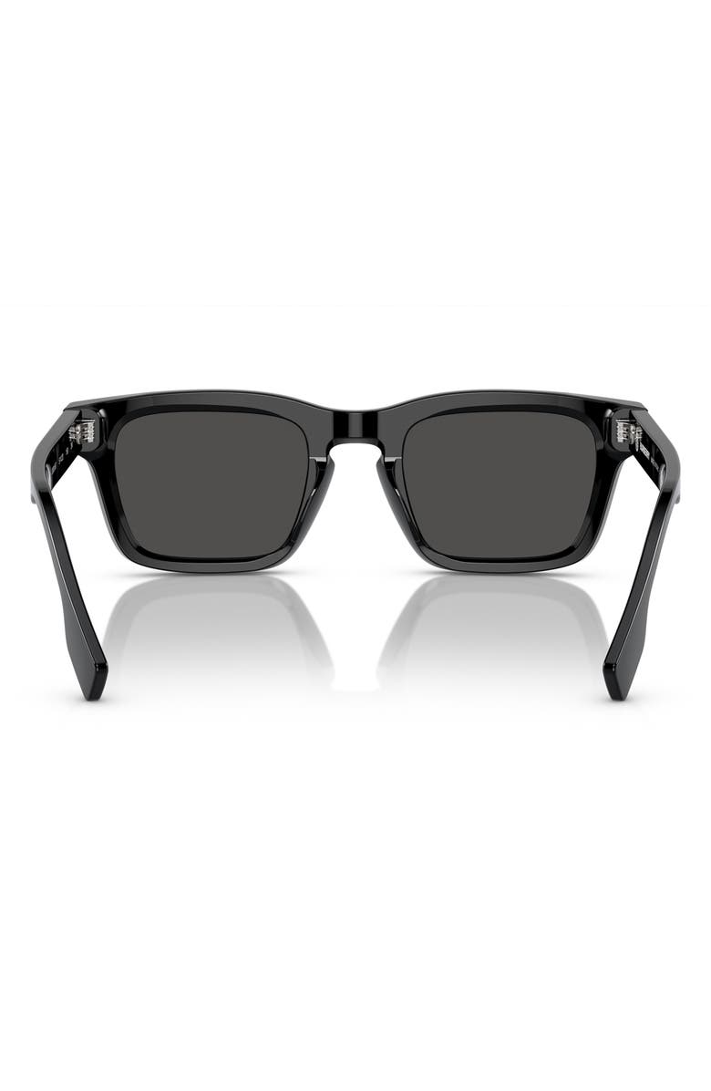 Burberry 51mm Rectangular Sunglasses, Alternate, color, Black
