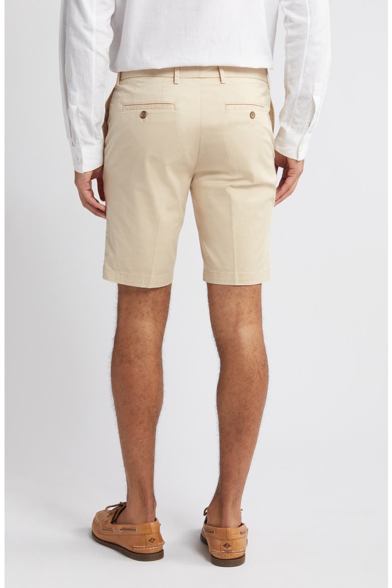 Microsanded Cotton Stretch Twill Shorts, Alternate, color, KHAKI