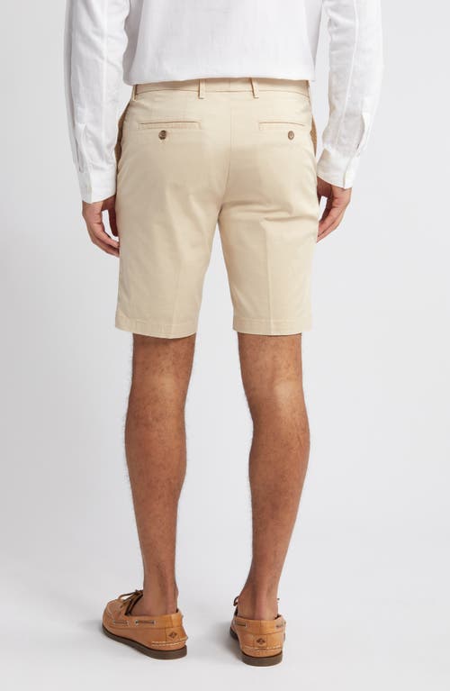 Scott Barber Microsanded Cotton Stretch Twill Shorts In Brown