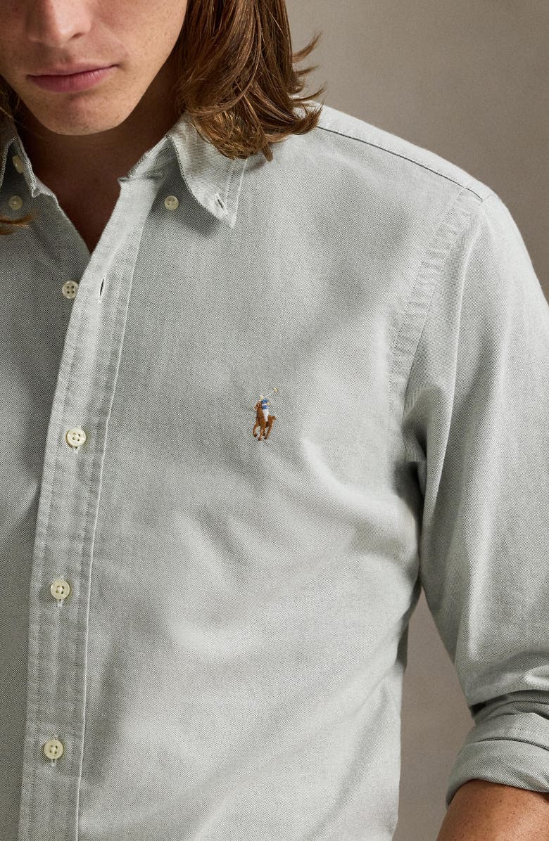 Polo Ralph Lauren The Iconic Oxford Button-Down Shirt, Alternate, color, Shamrock