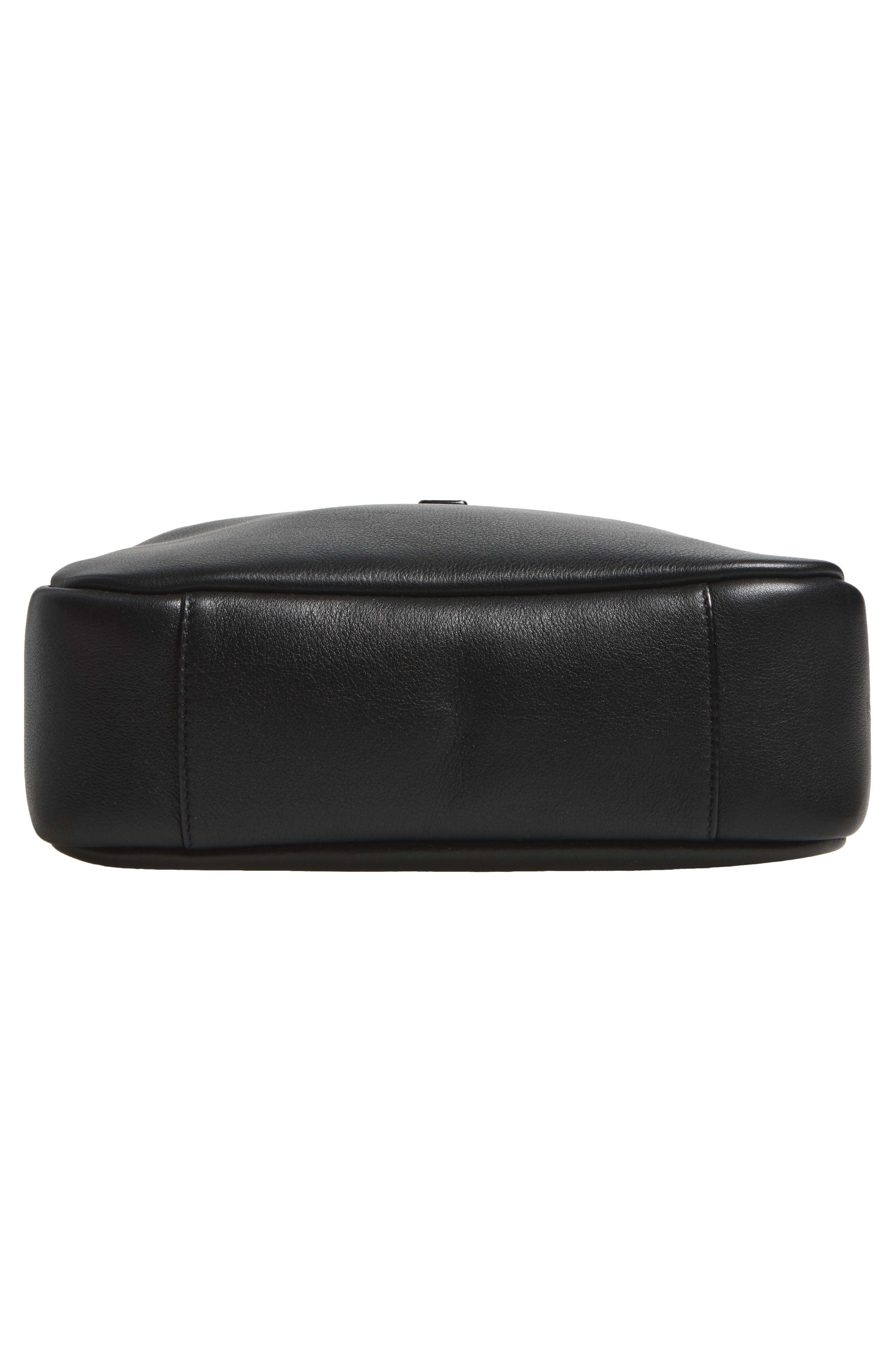 Le 5 à 7 Leather Crossbody Bag, Alternate, color, BLACK