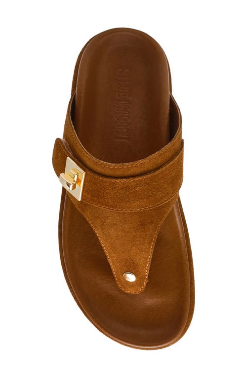 Steve Madden Thona Platform Sandal In Chestnut Suede