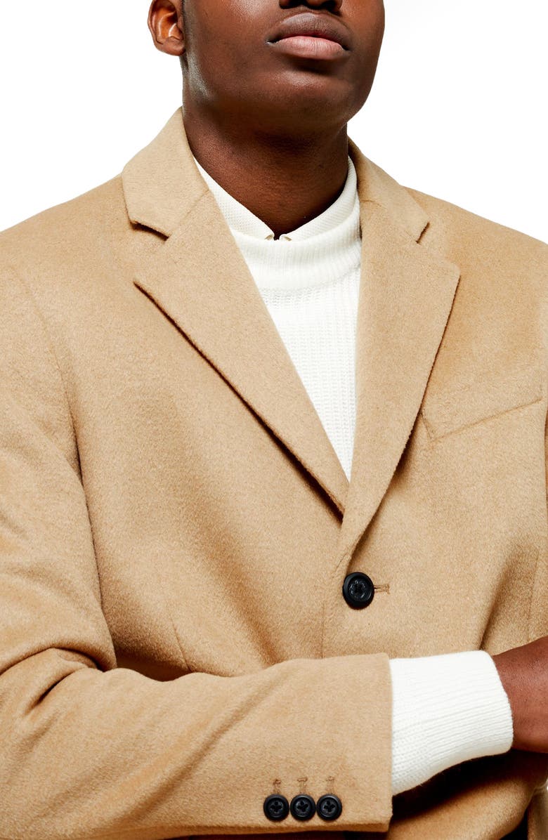 Topman Scott Overcoat, Alternate, color, 