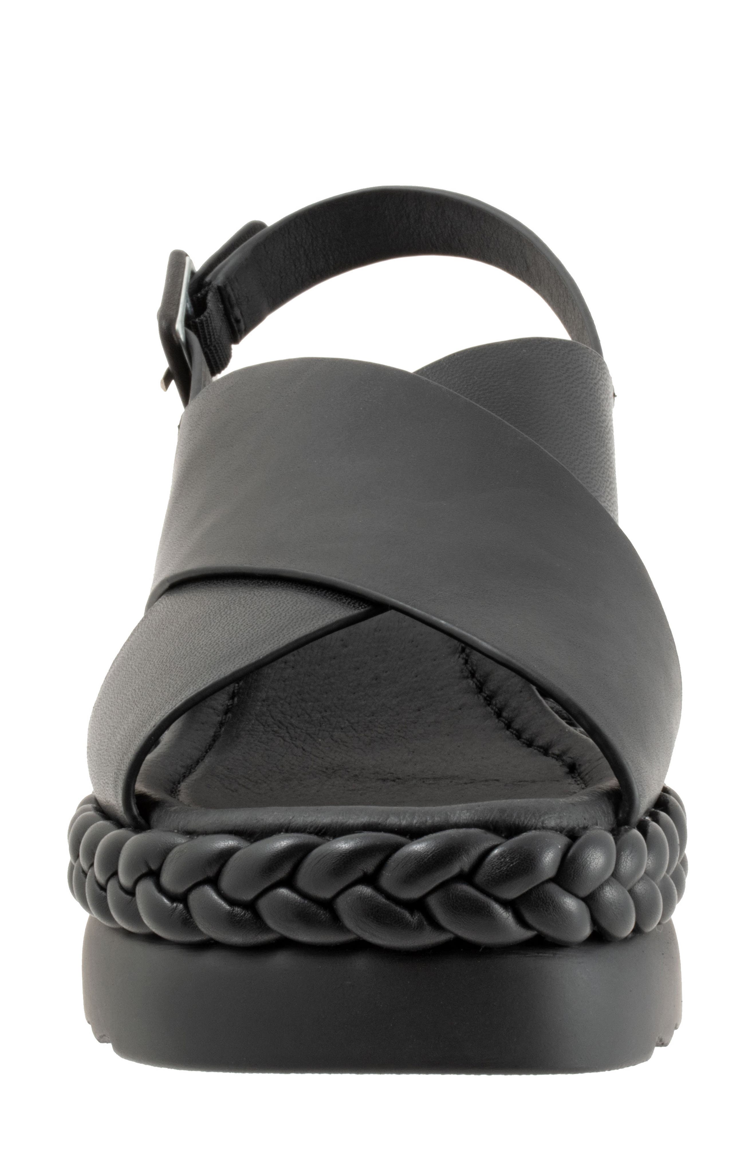 EOS FOOTWEAR Melia Platform Wedge Sandal, Alternate, color, Black