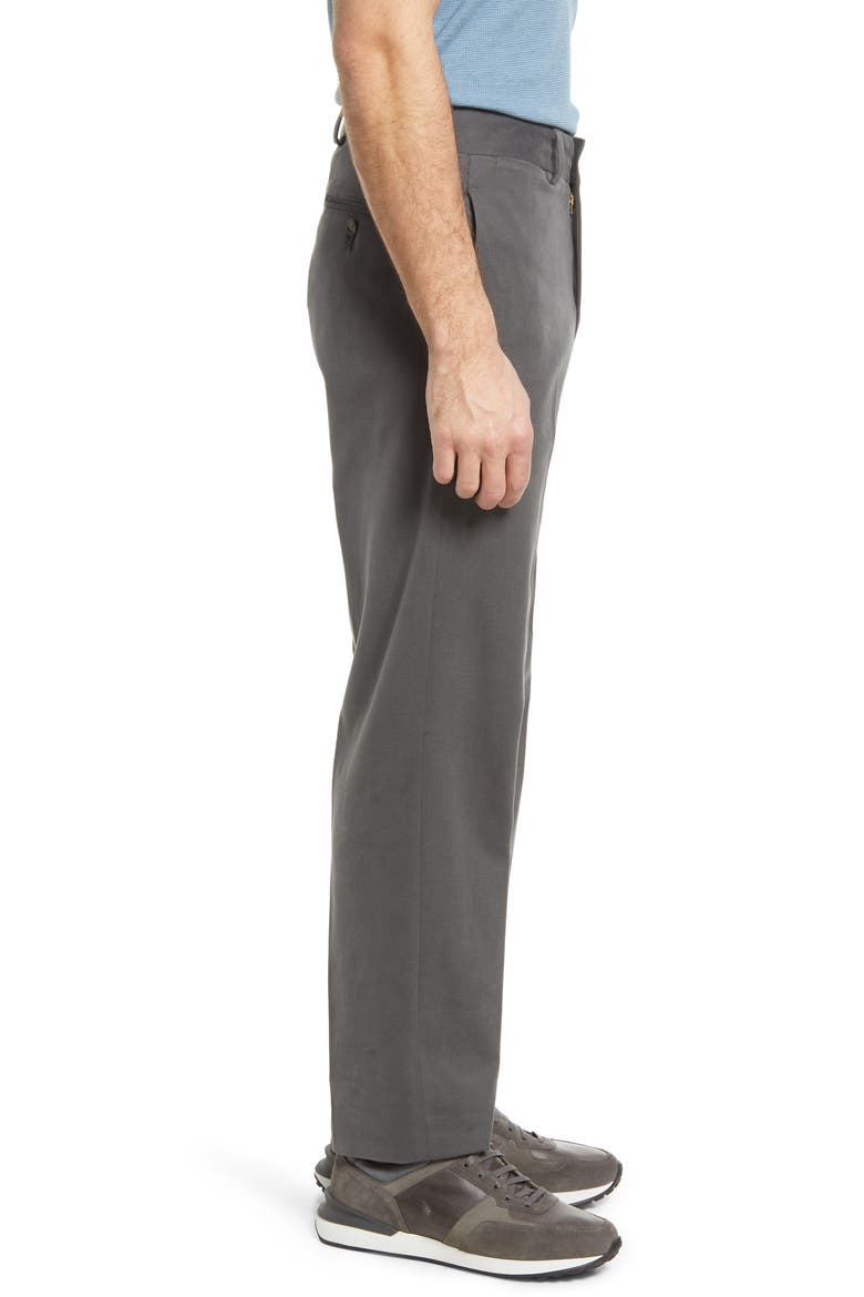 Charleston Khakis Flat Front Brushed Stretch Twill Pants, Alternate, color, GREY