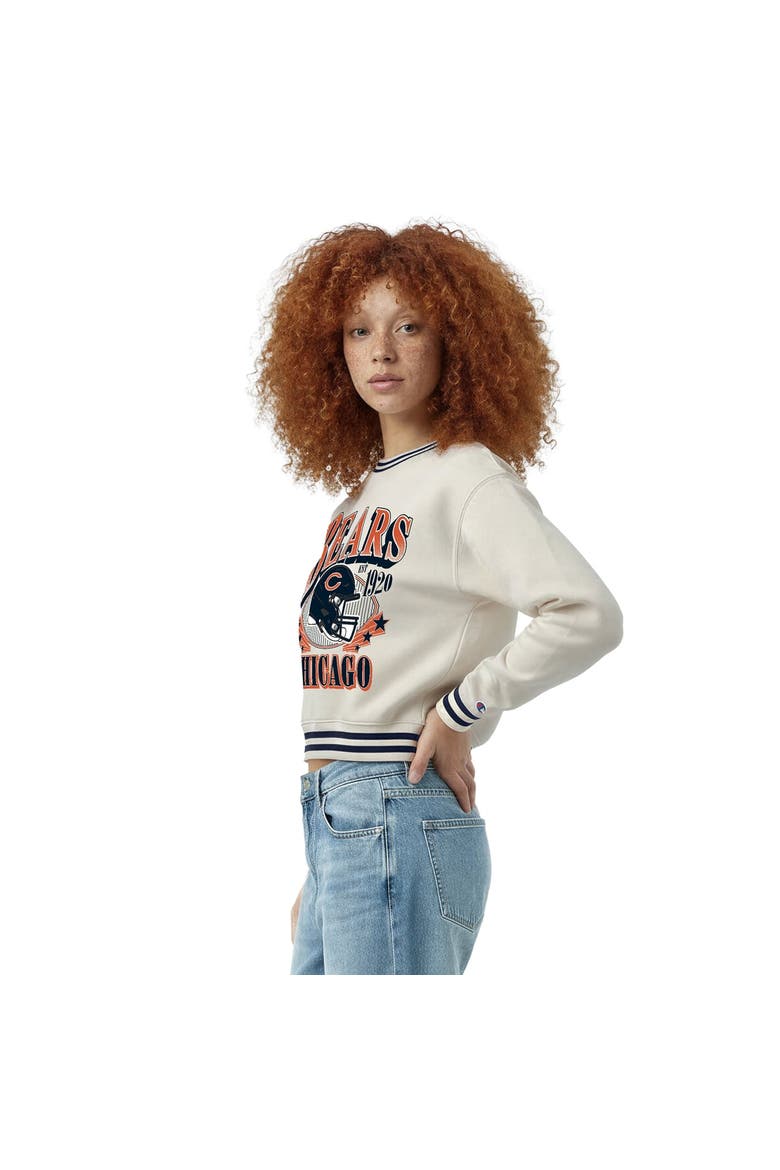 Women's Champion  Cream Chicago Bears Reverse Weave Fleece Sweatshirt, Alternate, color, Cream