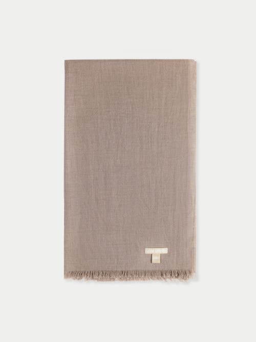 Gobi Cashmere Lightweight Cashmere Woven Scarf In Brown