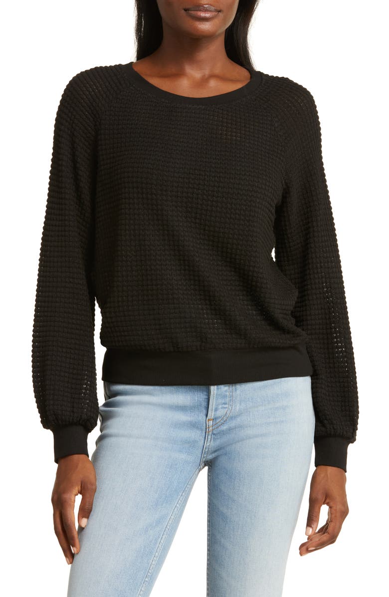 GIBSONLOOK Sunset Long Sleeve Open Knit Top, Main, color, 