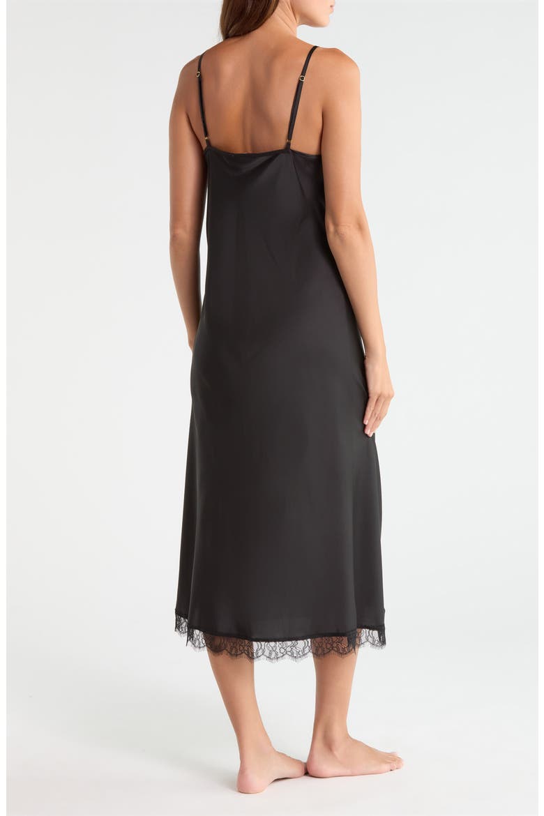 Satin & Lace Full Slip, Alternate, color, BLACK