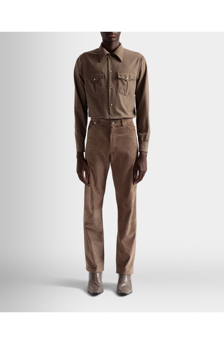 Bally Straight Trousers, Alternate, color, Brown
