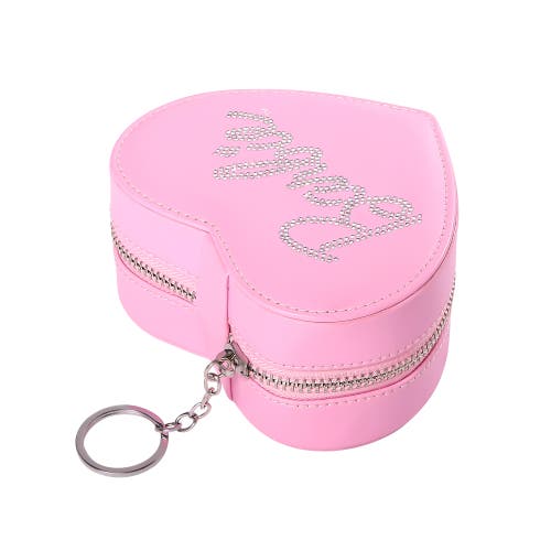 Barbie Heart-shaped Jewelry Case For Travel In Pink