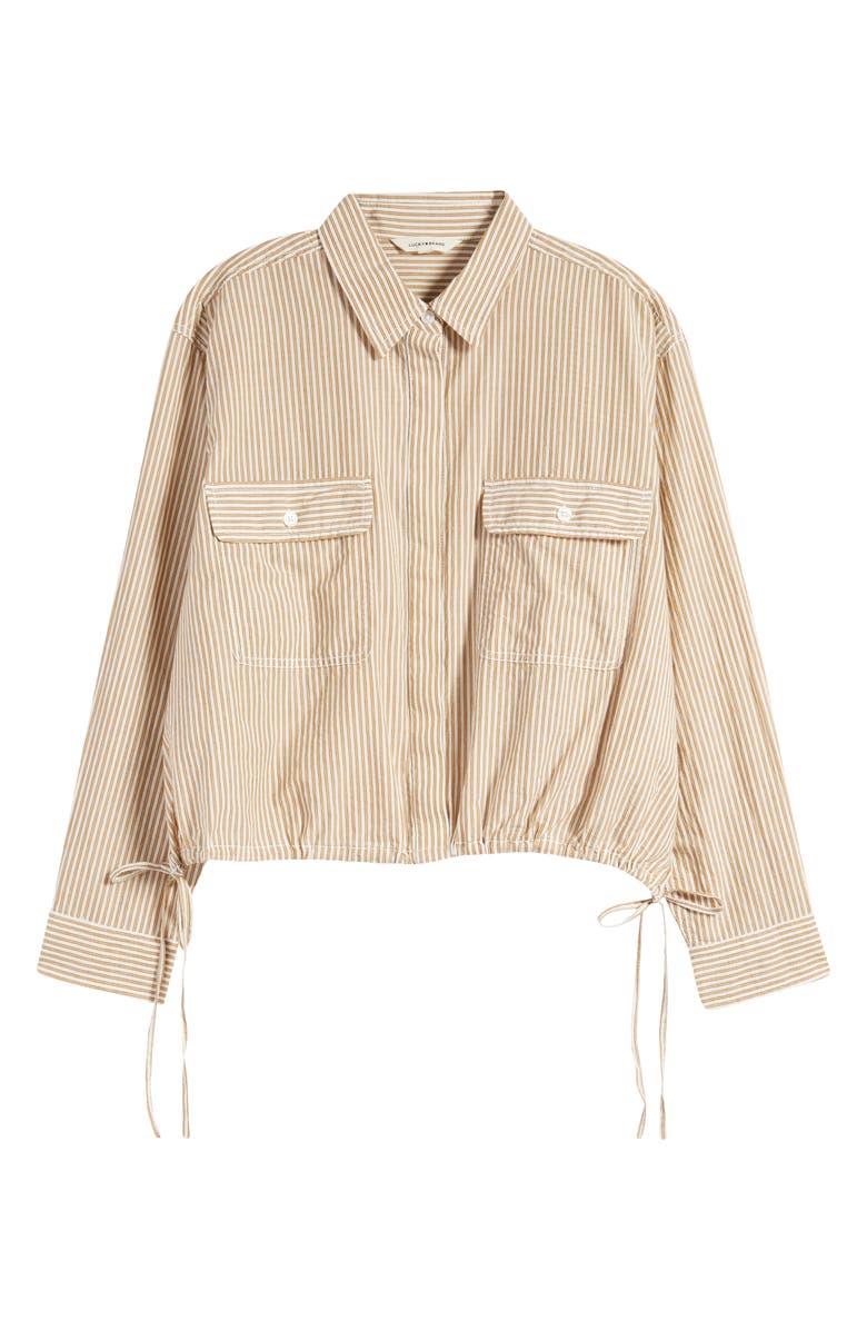 Lucky Brand Utility Button-Up Shirt, Alternate, color, Brown Stripes