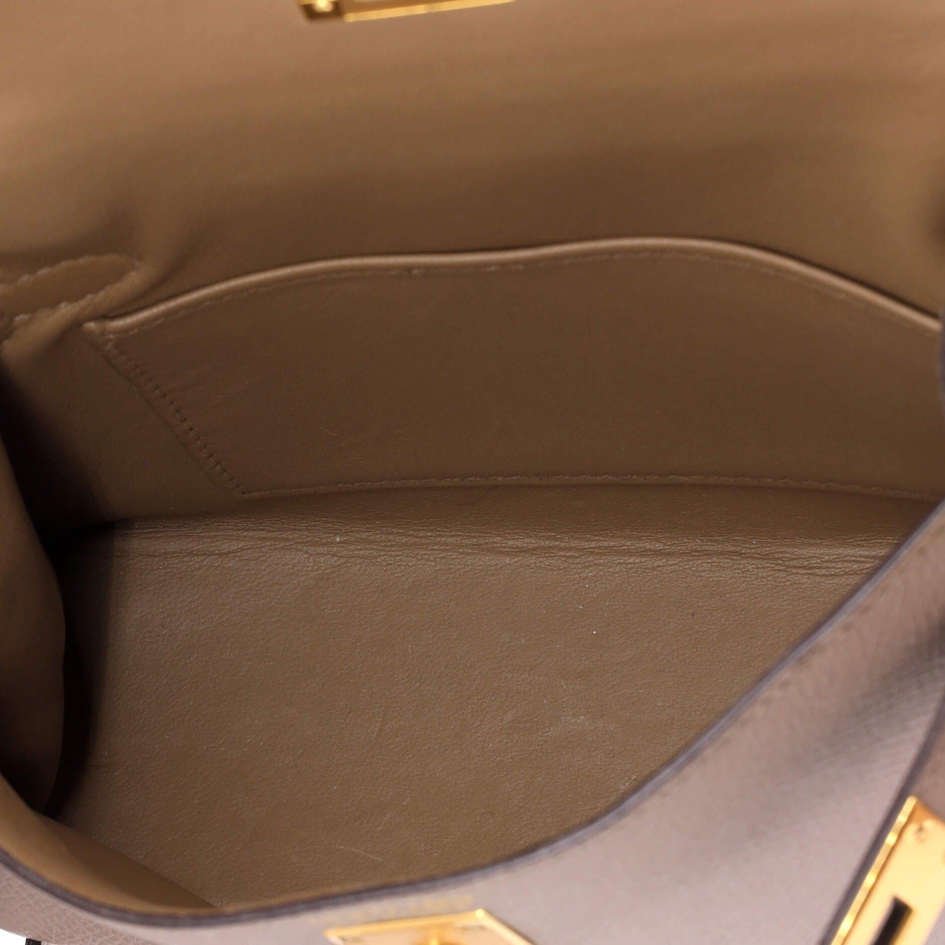 Pre-Owned Hermes Kelly Mini II Bag Grey Epsom with Gold Hardware 20, Alternate, color, 