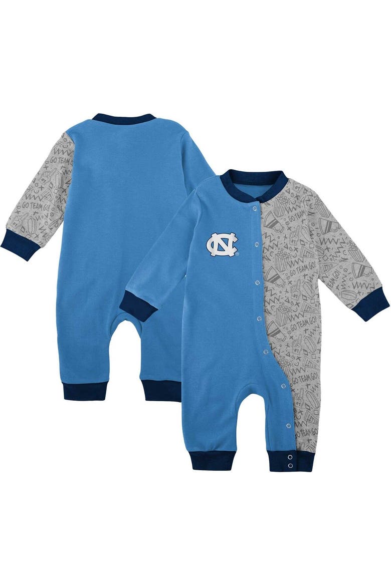 Infant Light Blue North Carolina Tar Heels Playbook Two-Tone Sleeper, Main, color, Light Blue