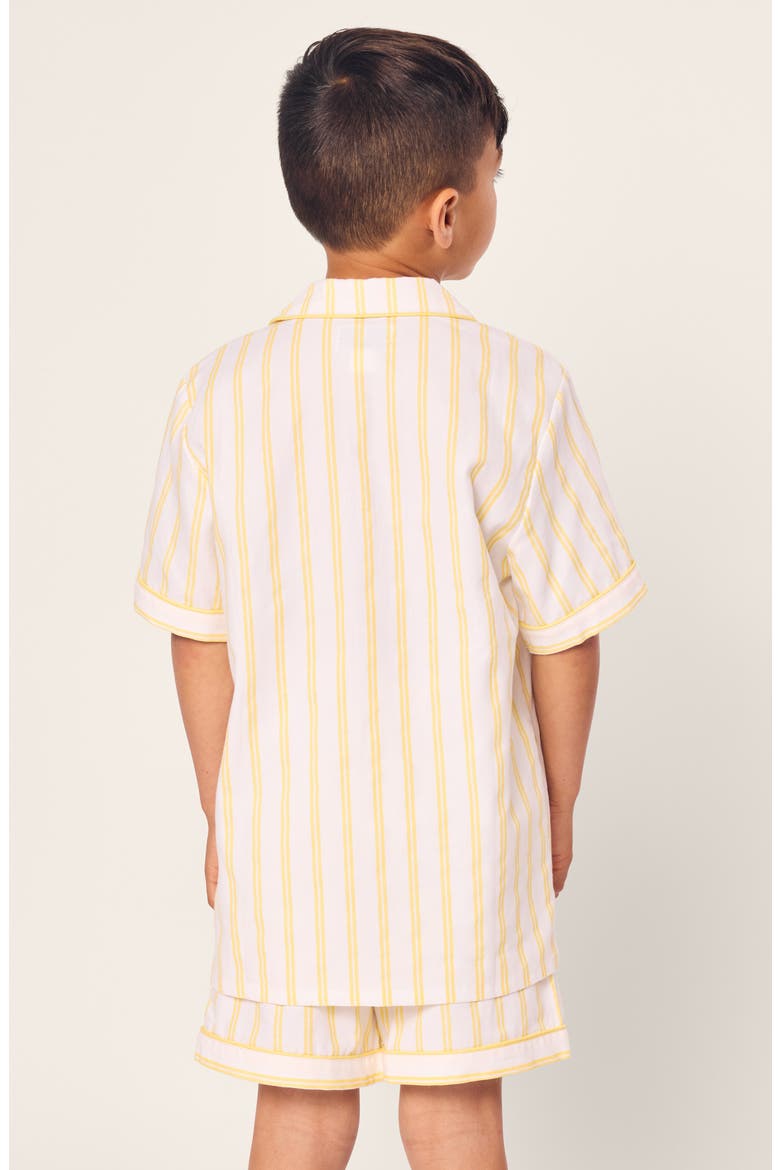 Sunny Stripe Two-Piece Short Pajamas, Alternate, color, YELLOW