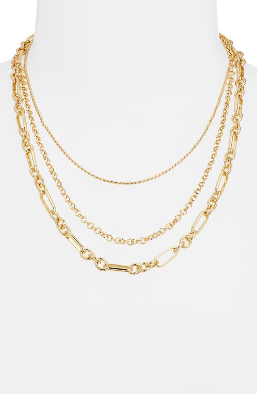 NORDSTROM NORDSTROM SET OF 2 LAYERED CHAIN NECKLACES 