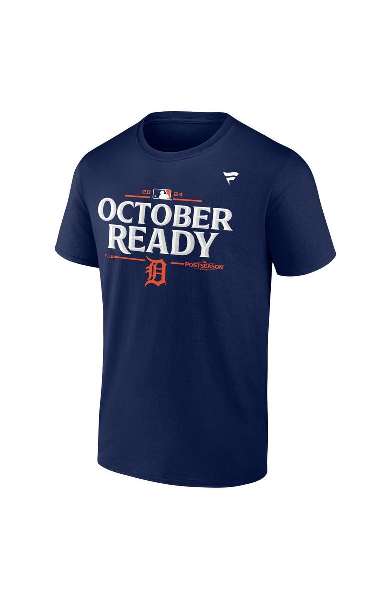 FANATICS Men's Fanatics Navy Detroit Tigers 2024 MLB Postseason Locker Room T-Shirt, Alternate, color,