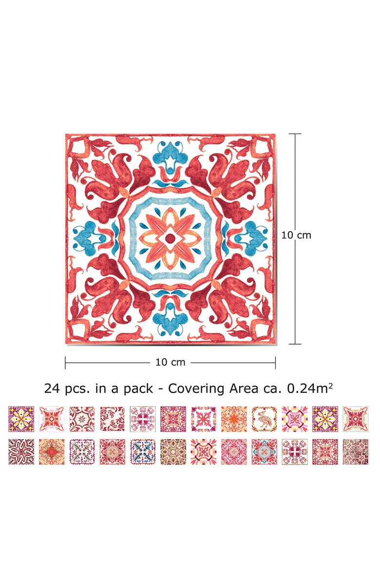 WALPLUS Red Rose Wall Sticker Decal, Alternate, color,