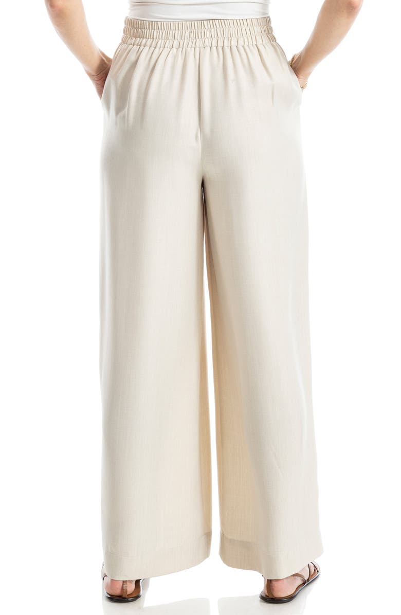MAX STUDIO Soft Pleat Pull-On Trousers, Alternate, color, Heather Oatmeal