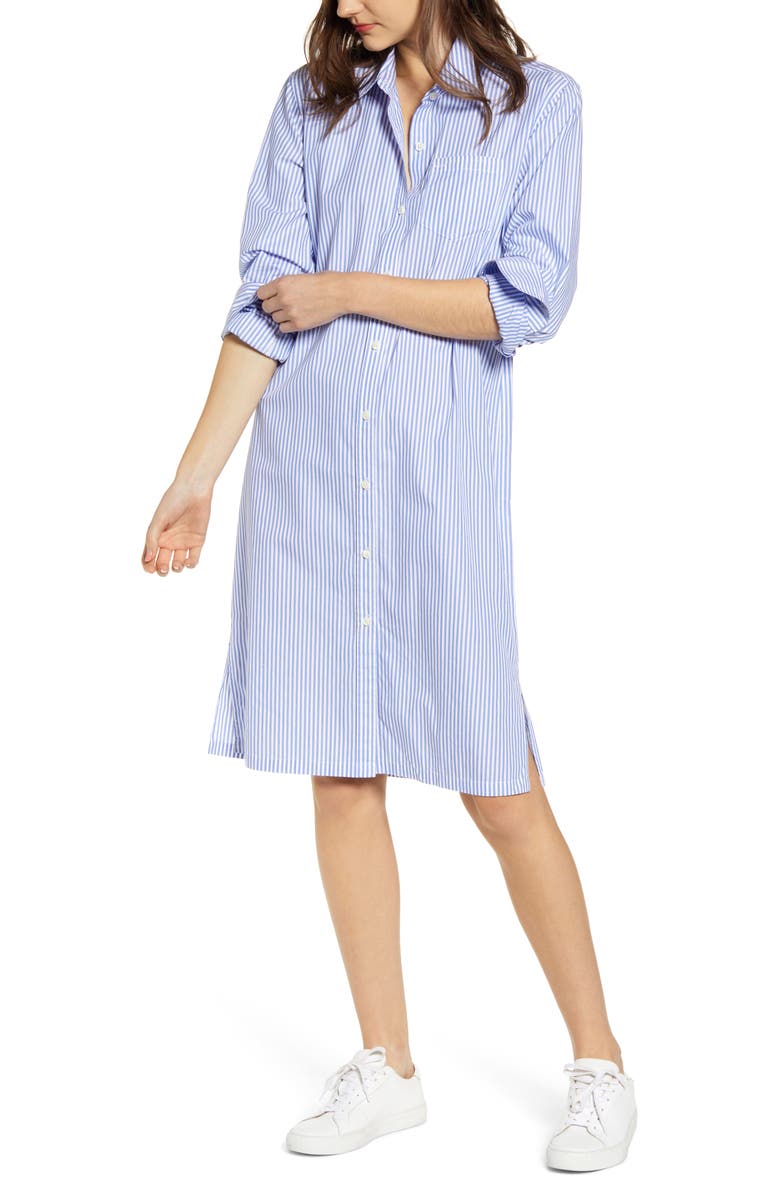 Alex Mill Stripe Midi Shirtdress, Main, color,