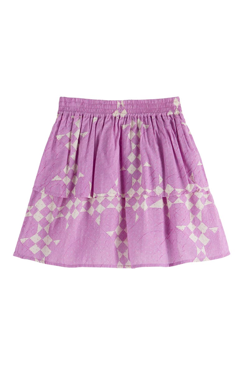 Kids' Geo Print Cotton & Modal Skirt, Alternate, color, PINK