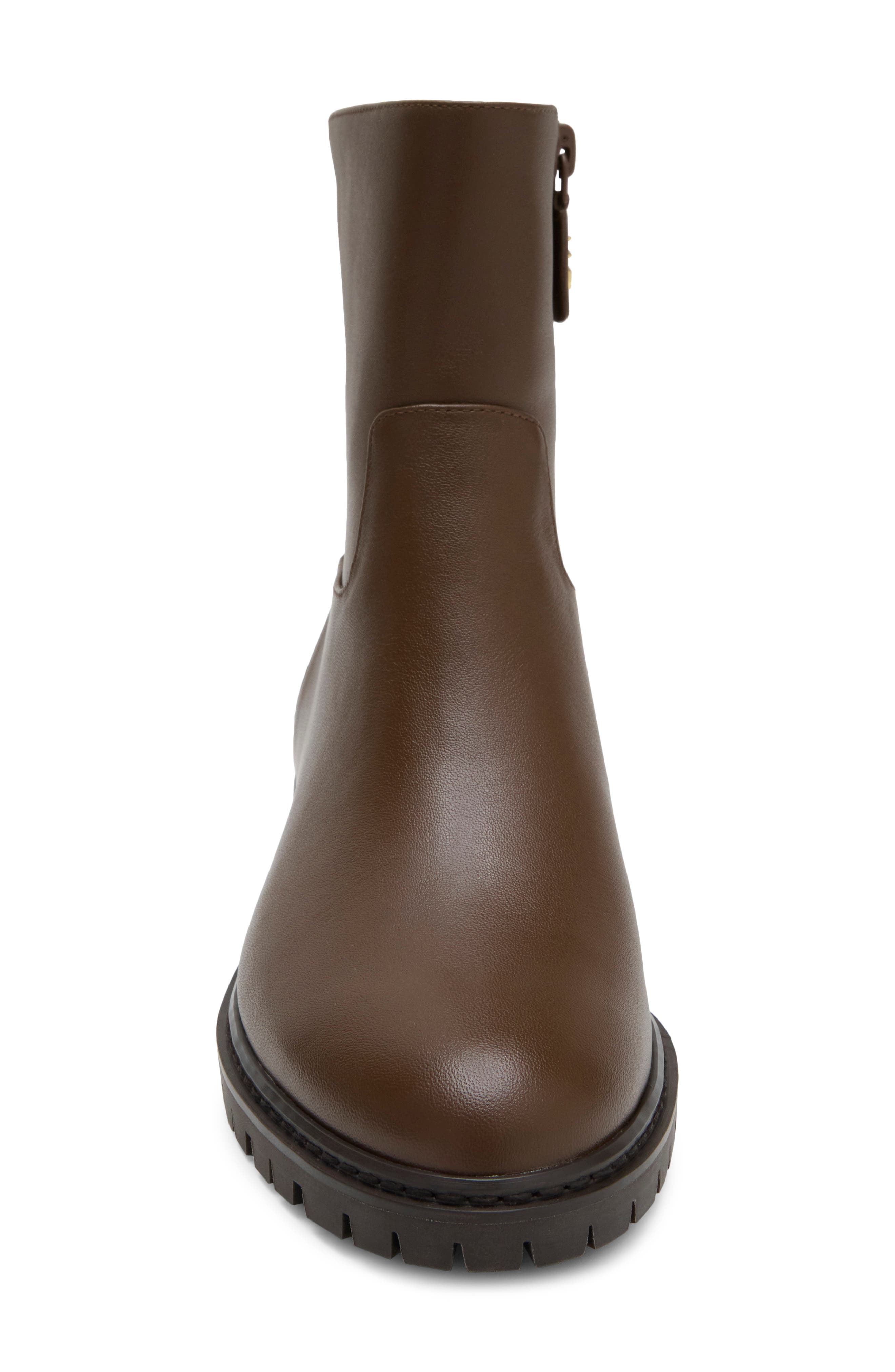 City Zip Leather Bootie, Alternate, color, ESPRESSO