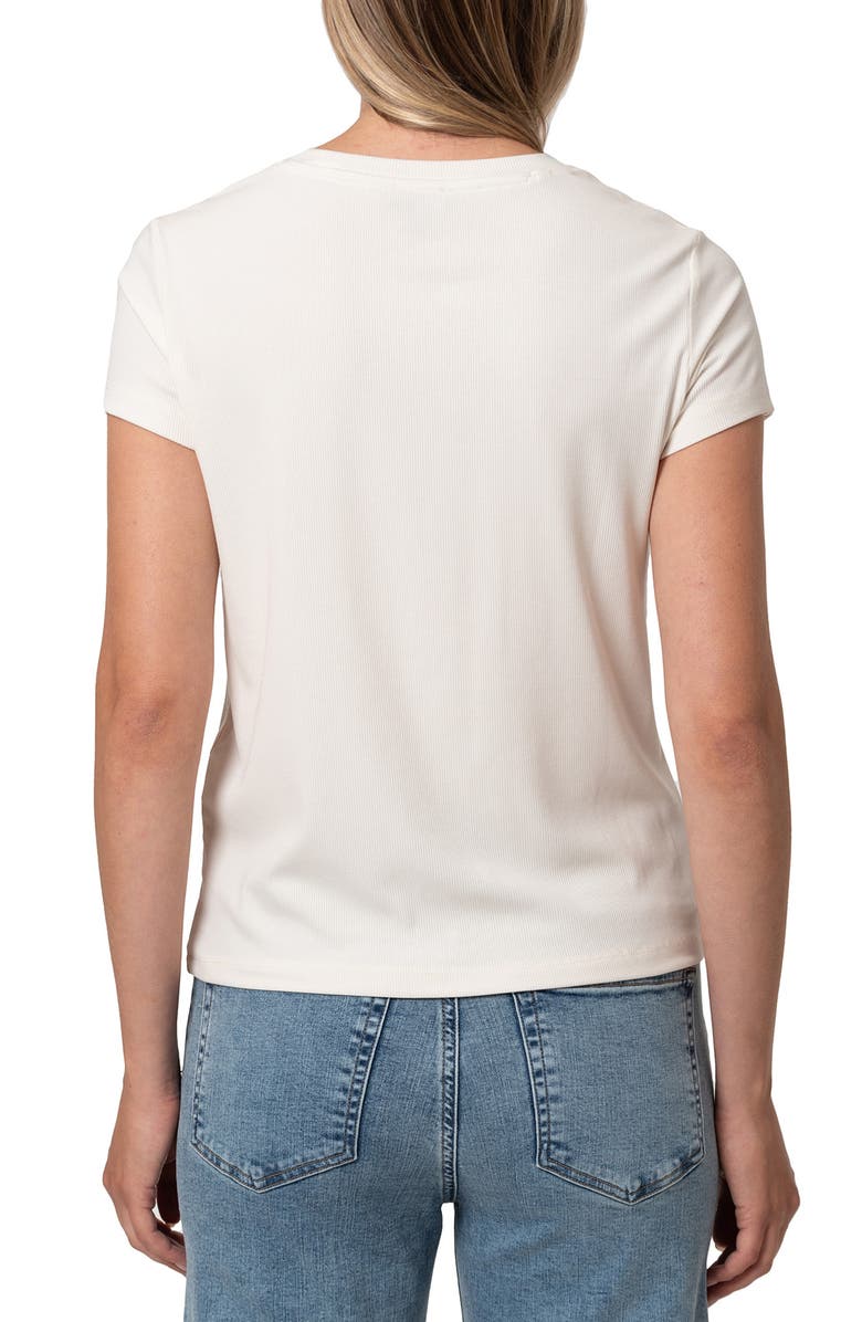Mavi Jeans Tencel<sup>®</sup> Lyocell Blend Rib T-Shirt, Alternate, color, Coconut Milk