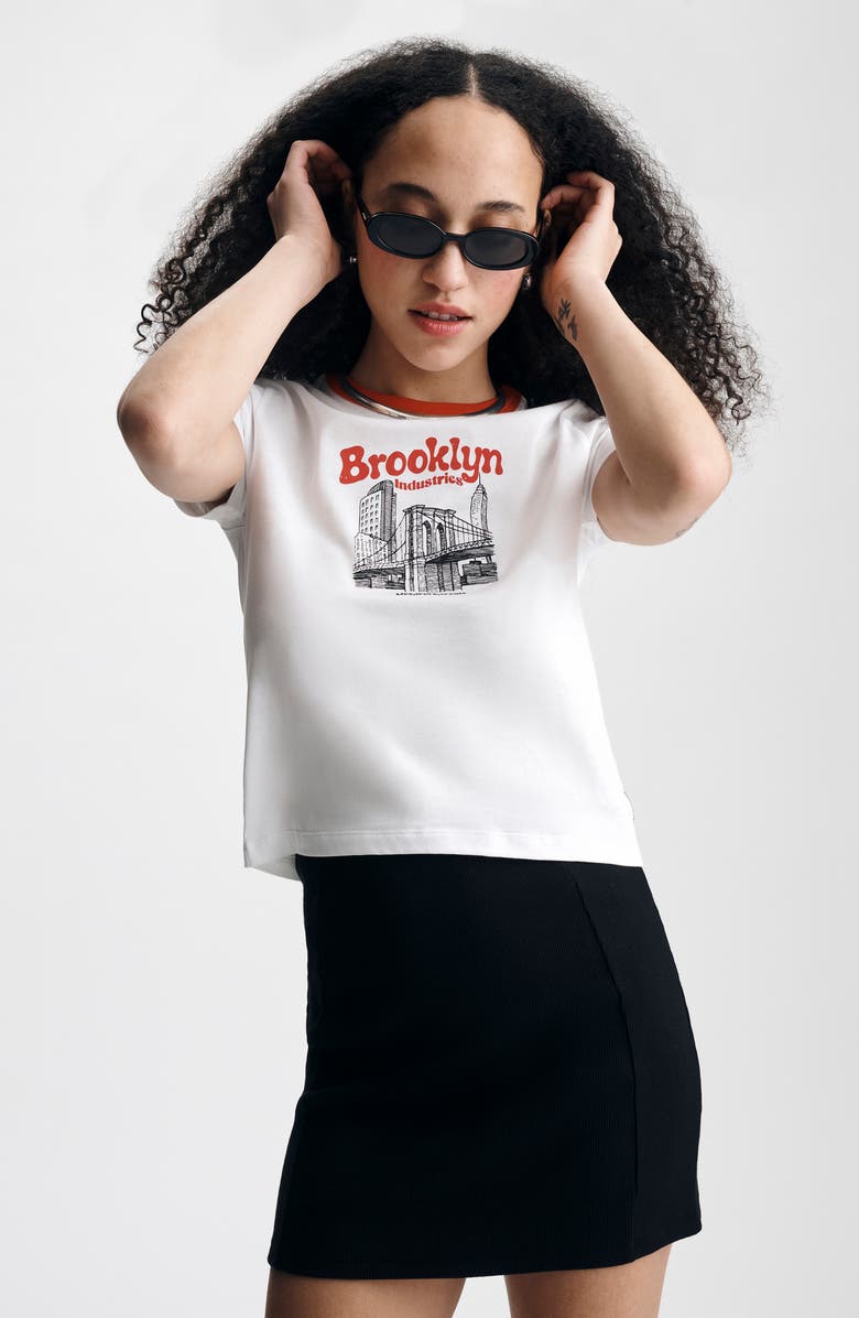 Brooklyn Industries Ringer Graphic T-Shirt, Alternate, color, White