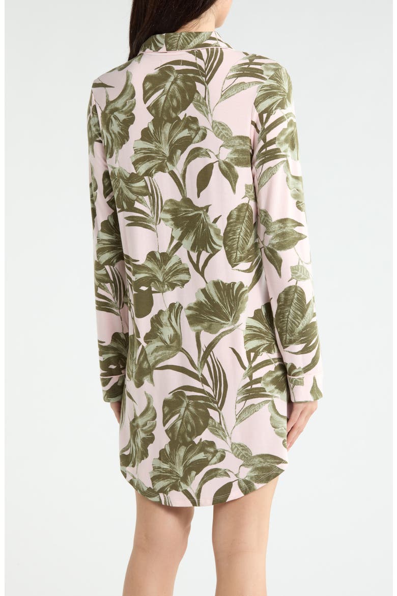 Moonlight Eco Nightshirt, Alternate, color, PINK- OLIVE SKETCH TROPIC