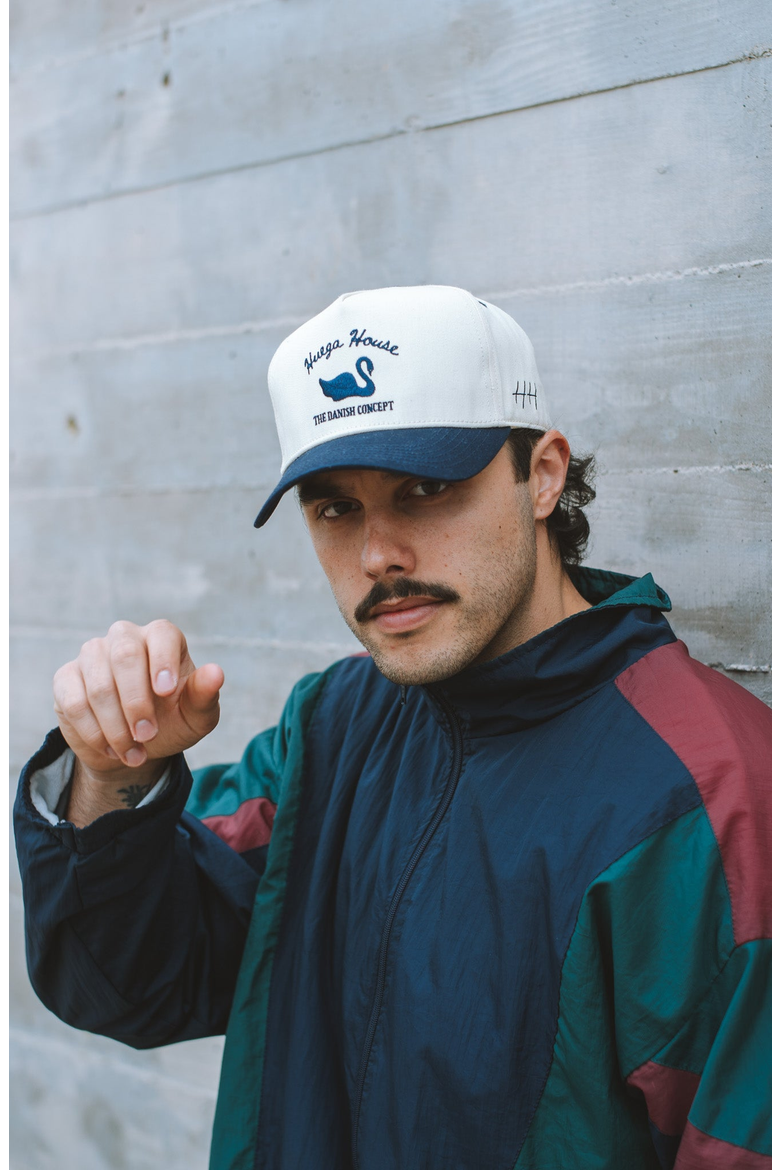 Vintage Swan Hat, Alternate, color, Navy & Natural