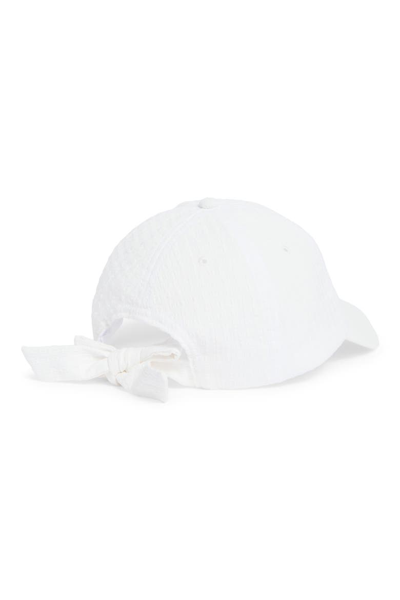 Seersucker Baseball Cap, Alternate, color, WHITE