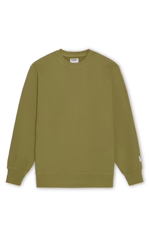 Druthers NYC Organic Cotton 685 GSM French Terry Crewneck Sweatshirt in Calliste Green  product