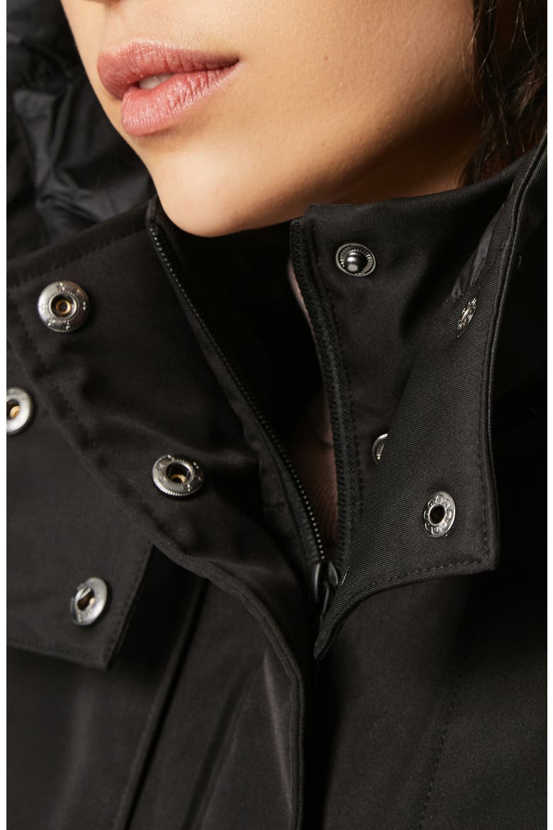 Water Resistant Parka with Removable Hood, Alternate, color, BLACK