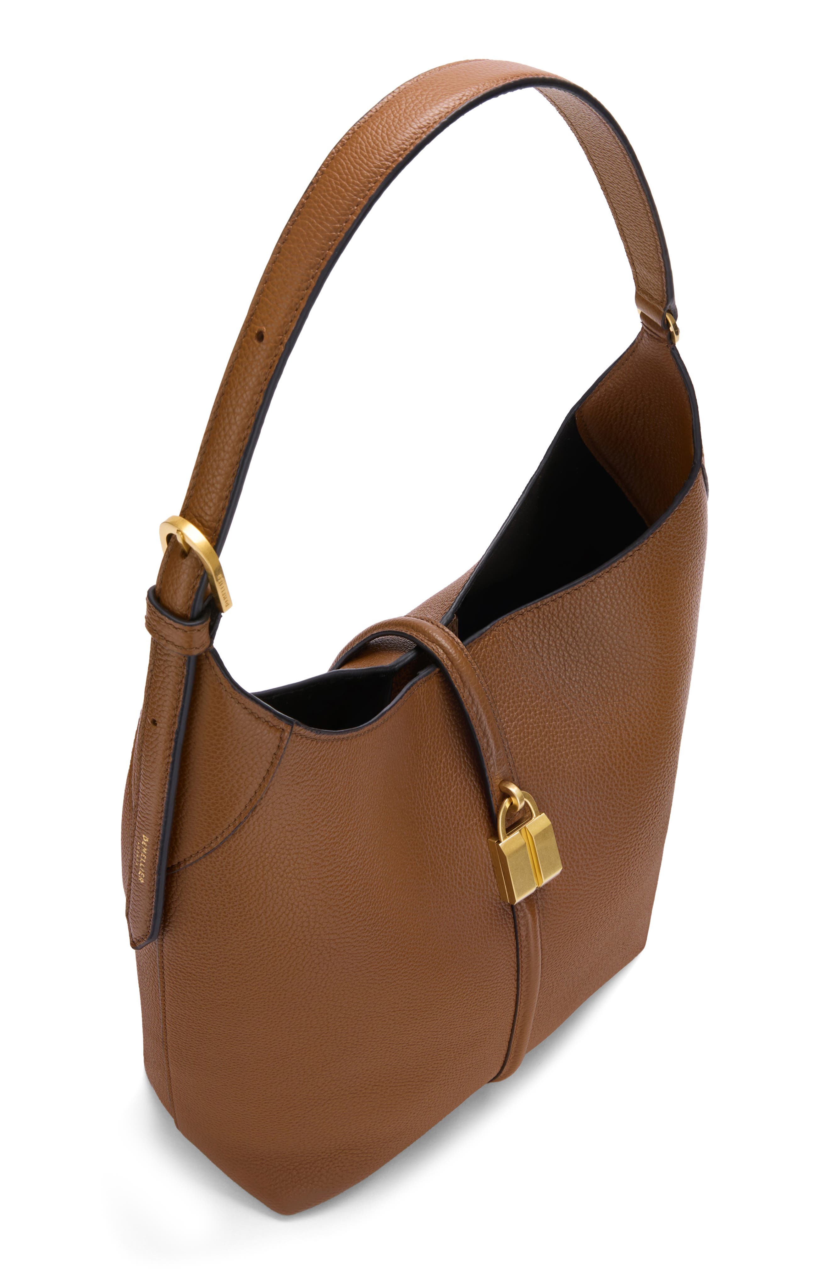 DeMellier The Siena Leather Bucket Bag, Alternate, color, Tan