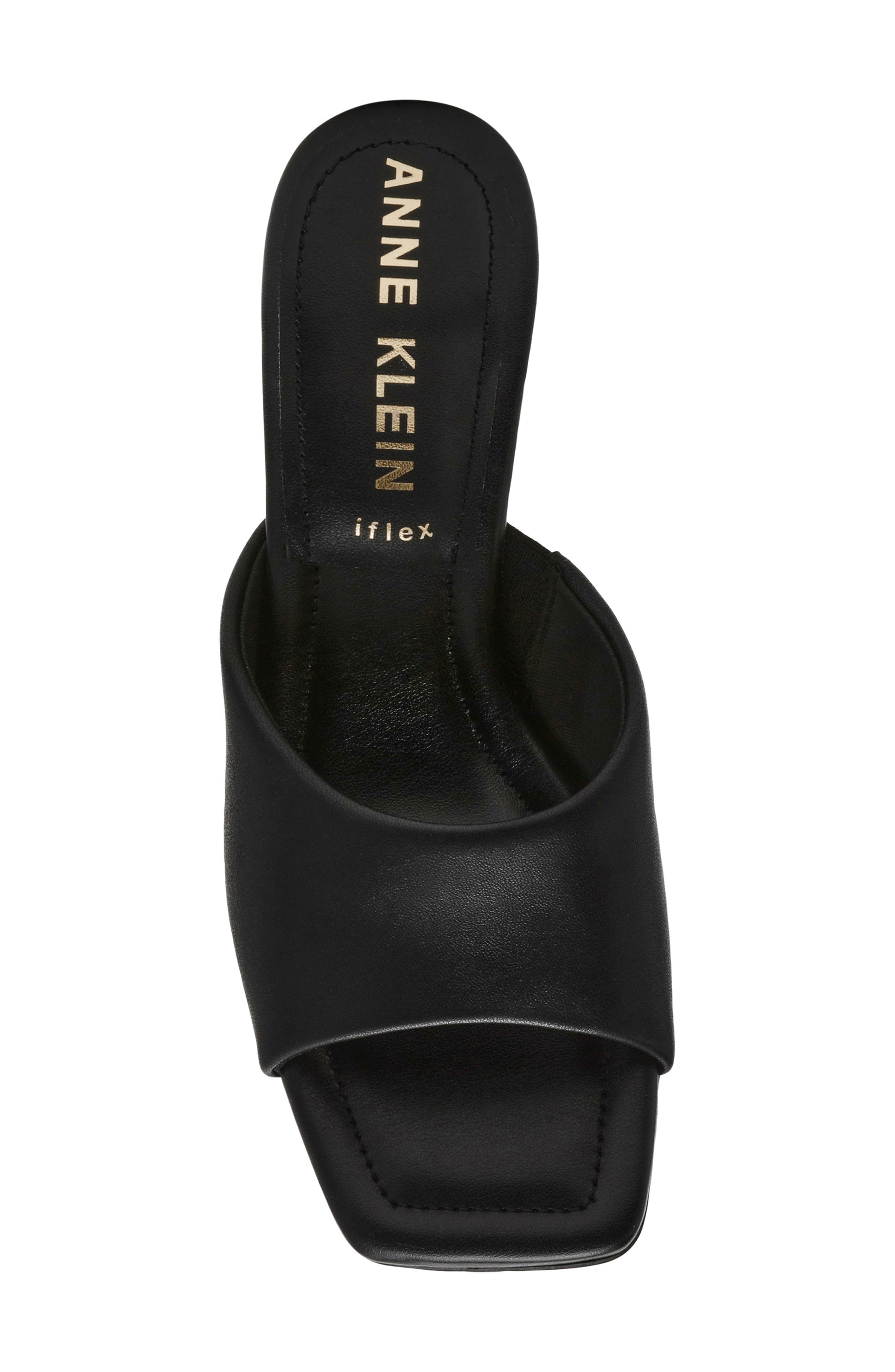 Anne Klein Jerilyn Slide Sandal, Alternate, color, Black Smooth