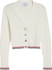 Thom Browne Pointelle Rib Stitch Cardigan