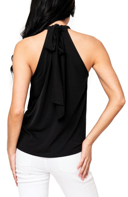 Gibsonlook Twist Neck Cutaway Sleeveless Top In Black