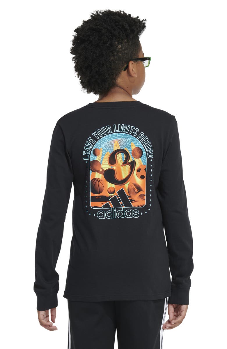 adidas Kids' Space Age Long Sleeve Cotton Jersey Graphic T-Shirt, Alternate, color,