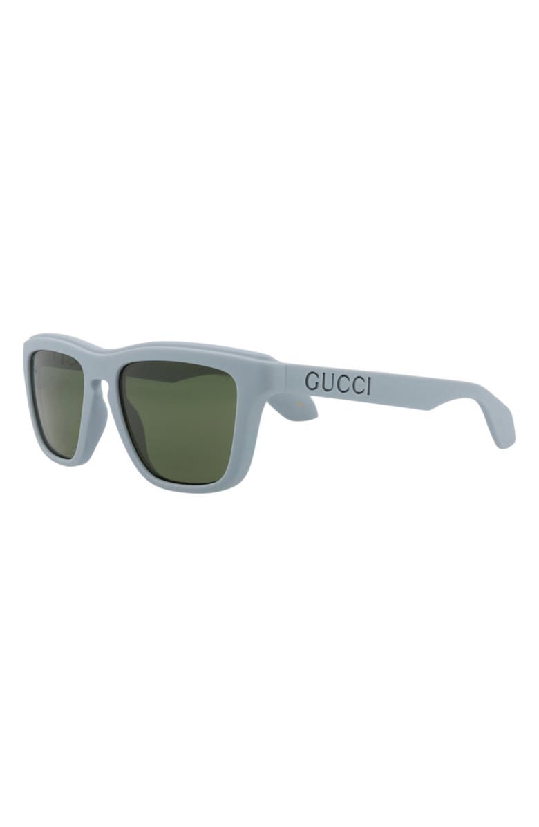 Gucci 55mm Square Sunglasses, Alternate, color, Light Blue Green