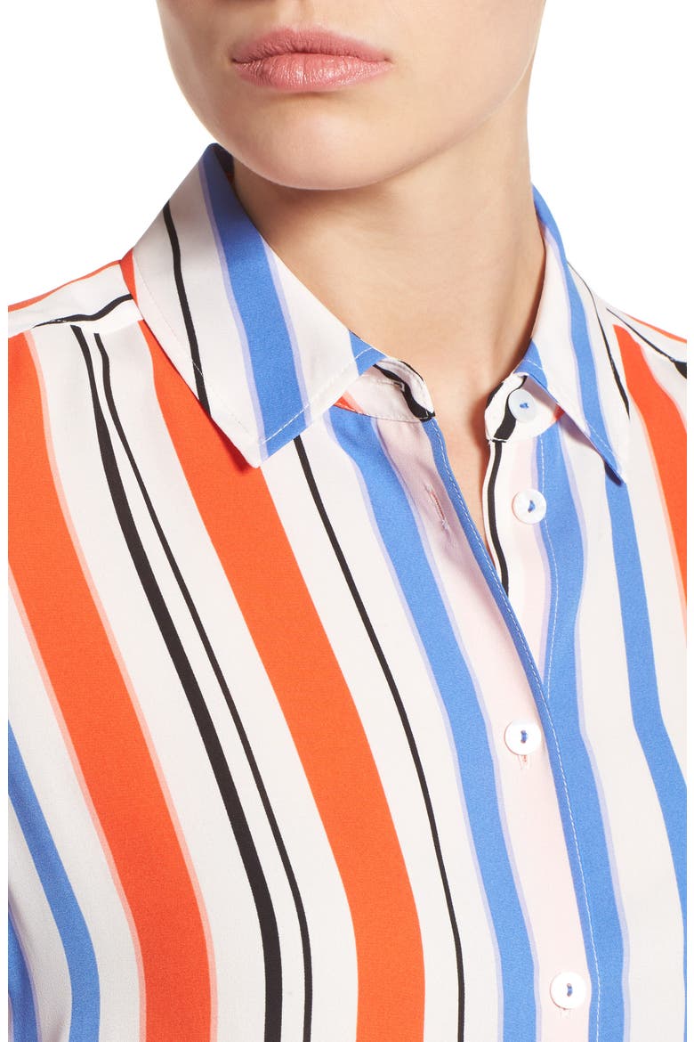 Stripe Crepe Blouse, Alternate, color, MULTI STRIPE