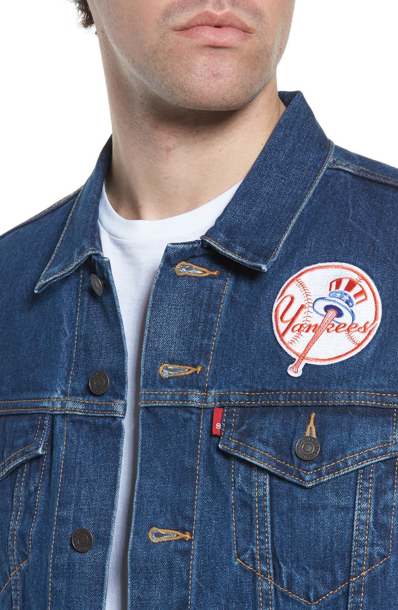 Levi's<sup>®</sup> MLB Yankees Denim Trucker Jacket, Alternate, color, 