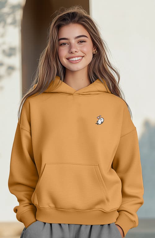 Dalix Womens Heartly Ghost Midweight Fleece Relaxed Hooded Sweatshirt