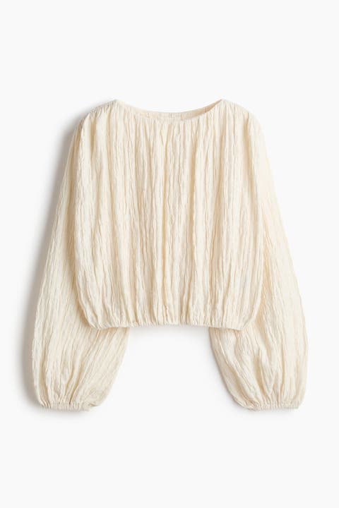 Balloon-sleeved Top
