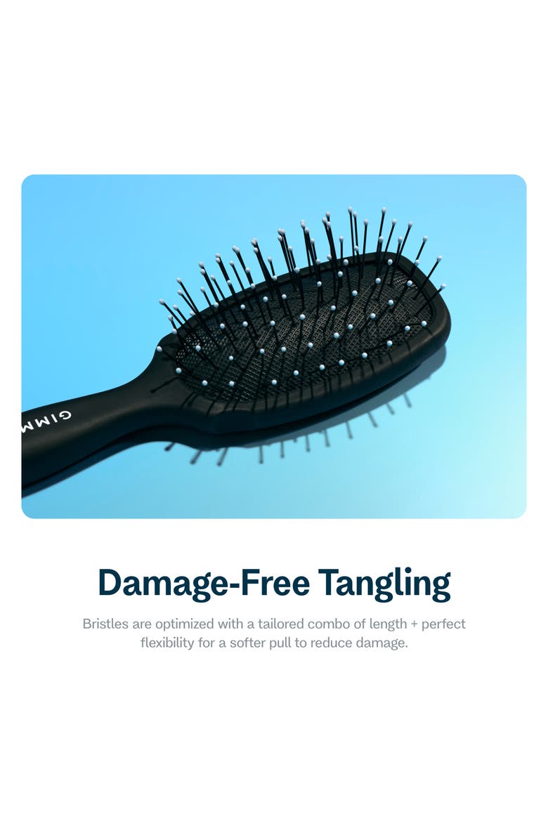 Gimme Beauty Mini Travel Detangler Brush with Anti-Static, Heat-Resistant & Flexible Nylon Bristle, Alternate, color, Black