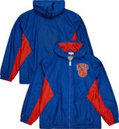 Mitchell & Ness Men's Mitchell & Ness Blue New York Knicks Playmaker Full-Zip Hooded Windbreaker Jacket