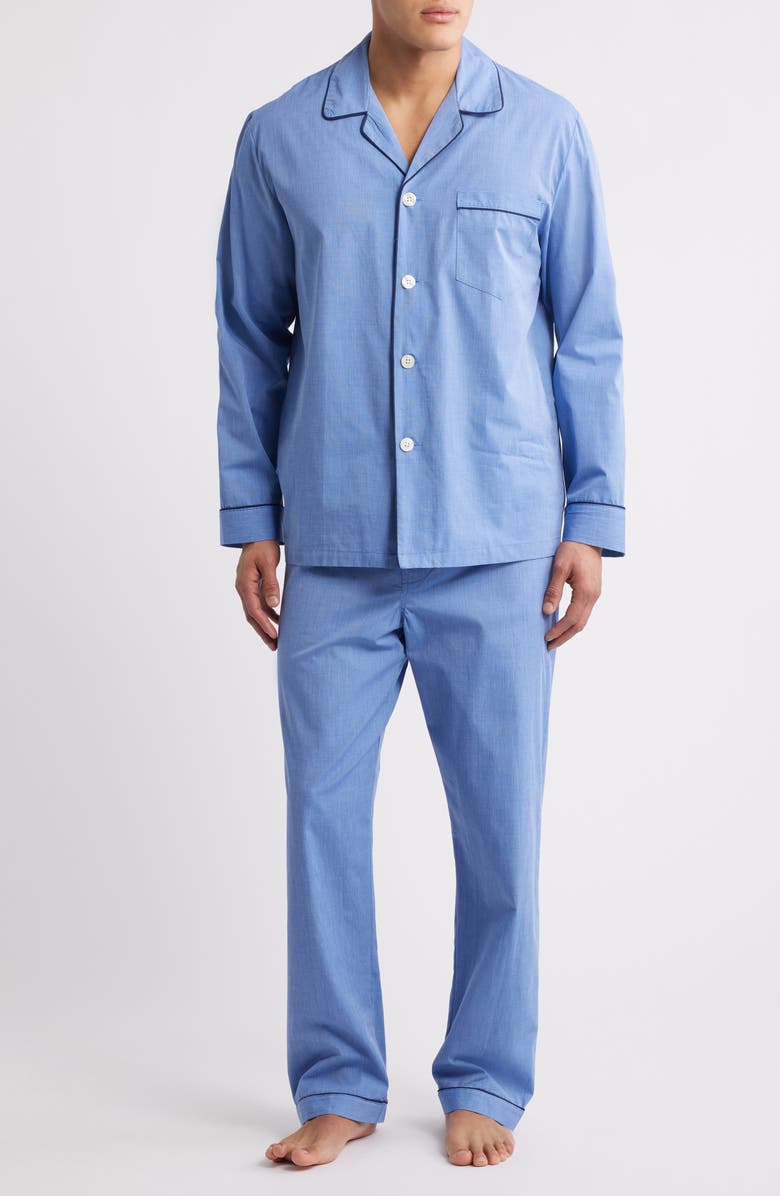 Majestic International Cotton Pajamas, Main, color, Blue