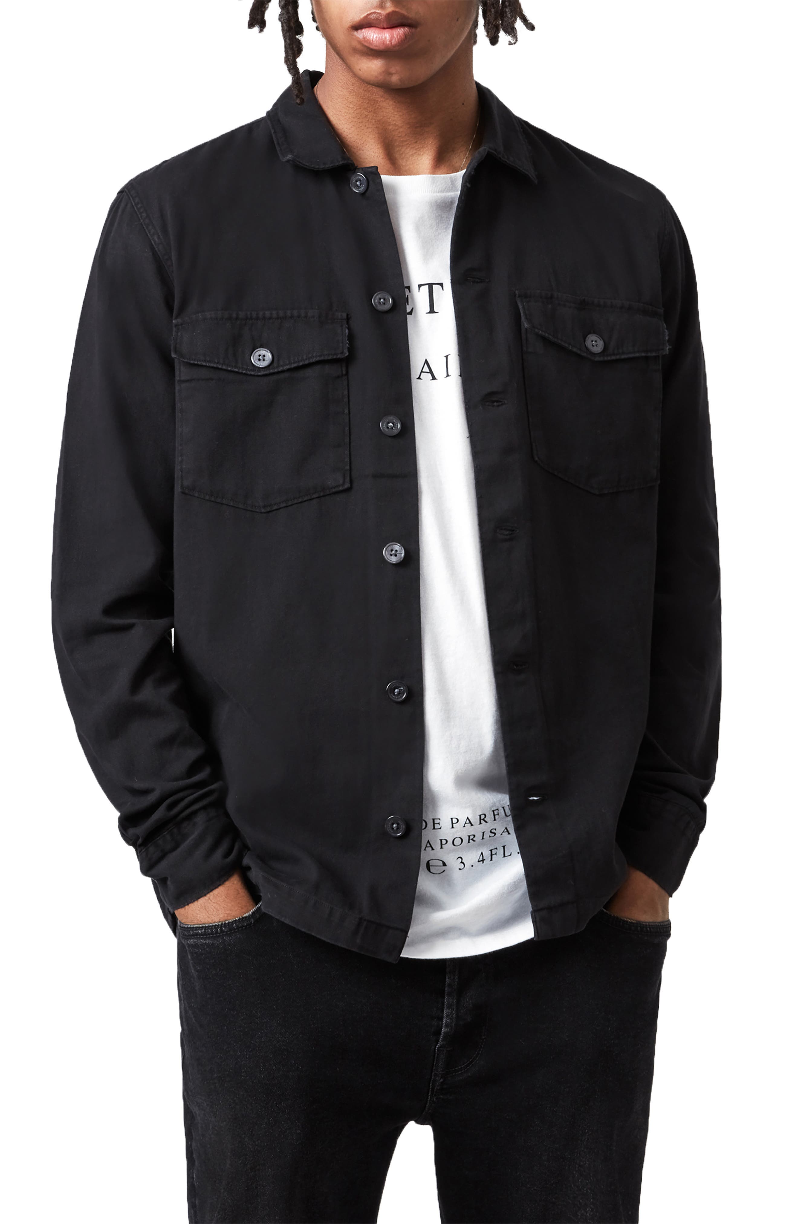 AllSaints Spotter Button-Up Shirt Jacket